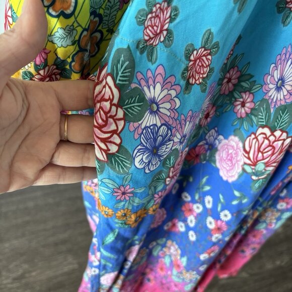 Johnny Was Rainbow Easy Cover Up Dress Womens Medium Boho Resort Travel - Picture 14 of 16